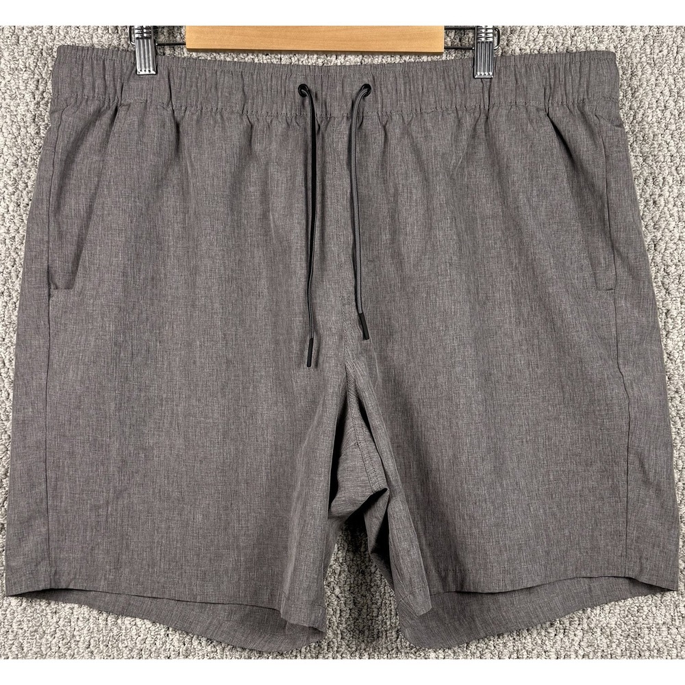 Eddie Bauer Gray Stretch Hybrid Shorts Mens XXL Elastic Waist‎ Casual Travel